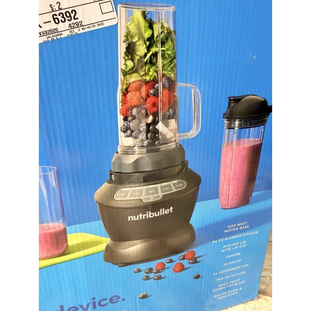 Nutribullet Full-Size Blender Combo, Single-Serve & Large Capacity, 1200W - Picture 15 of 16